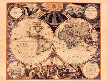 New World Map, 1676 Online Hot Sale