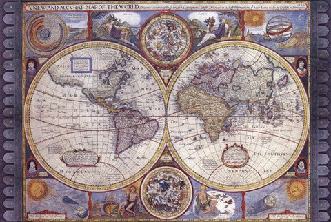 Map - Antique - New Map Of The World Discount