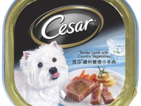 Cesar Tender Lamb With Country Vegetables Pate Tray Dog Food 100g Online Hot Sale