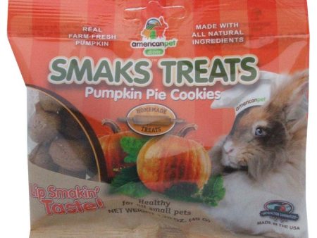 American Pet Diner Smaks Treats Pumpkin Pie Cookies For Small Animals 1.75oz For Sale