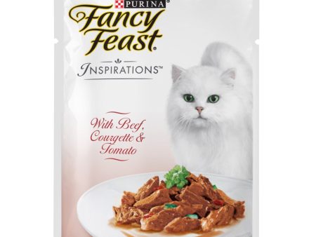 Fancy Feast Inspirations Beef, Courgette & Tomato Pouch Cat Food 70g x12 Cheap