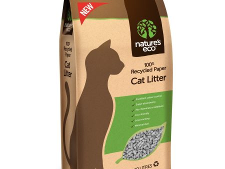 2 FOR $59: Nature s Eco Recycled Paper Cat Litter 30L Online now