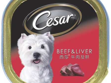 Cesar Beef & Liver Pate Tray Dog Food 100g Online