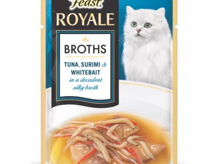 Fancy Feast Royale Broths Tuna, Surimi & Whitebait Pouch Cat Food 40g Online