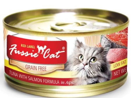 Fussie Cat Red Label Tuna With Salmon In Aspic Canned Cat Food 80g Discount