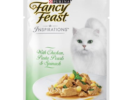 Fancy Feast Inspirations Chicken, Pasta Pearls & Spinach Pouch Cat Food 70g x12 Sale