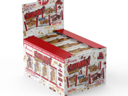 Crumbly Protein Bar Box of 12 - Variety Pack Hot on Sale