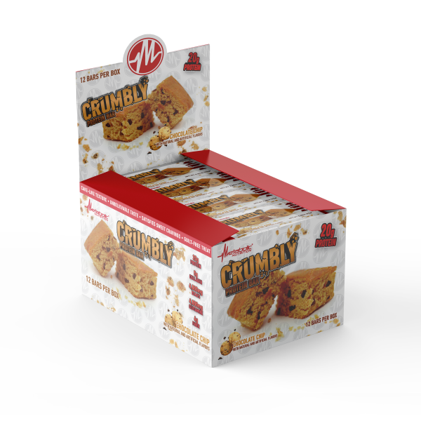 Crumbly Protein Bar Box of 12 - Chocolate Chip For Discount